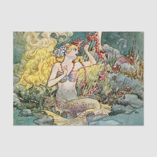 「シャルル・フォルカードによる「人魚とハープ」」 薄葉紙 (正面)
