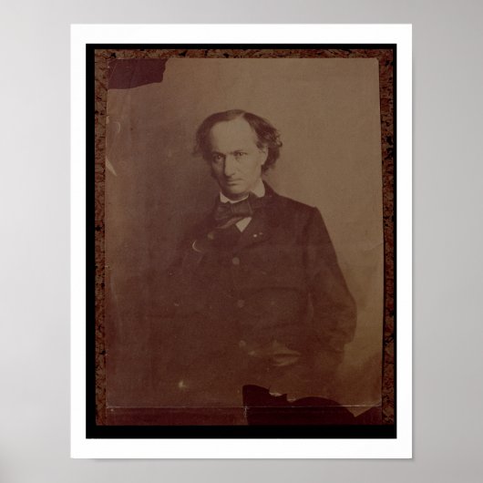 シャルル・ボードレール(1820-1867)、フランスの詩人、ポート ポスター (正面)