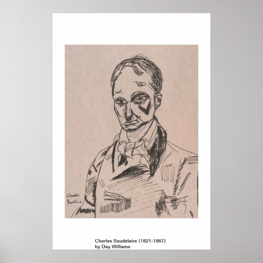 シャルル・ボードレール（1821年～1867年） ポスター (正面)