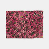 シャルル・マッキントシ絵画ス、バラ フリースブランケット (正面(横))