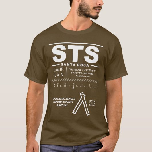 シャルルMシュルツソノマカウンティエアポートSTS Tシャツ (正面)