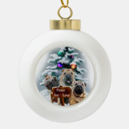 シャル中国のペイのクリスマス セラミックボールオーナメント