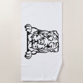 シャル中国のペイ犬 ビーチタオル (正面)