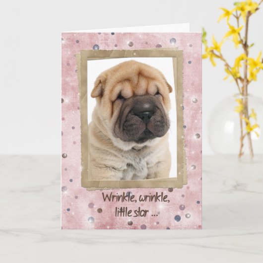 シャル中国のペイ誕生日ユーモア カード (黄色い花)