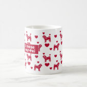 シャル中国のペイ赤いハート付きマグカップ コーヒーマグカップ (中央)