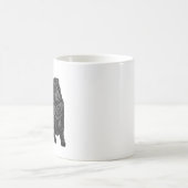 シャル中国のペイ – 黒 コーヒーマグカップ (中央)