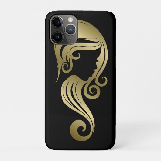 シャレたゴールドの華やかさ 美容室の女性 ヘア＆メイクサロン Case-Mate iPhoneケース (裏)