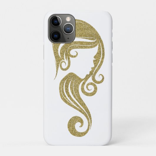 シャレたゴールドラメ美人ヘア&メイクサロン Case-Mate iPhoneケース (裏)