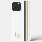 シャレたレトロストライプモノグラム  Case-Mate iPhoneケース (裏面)