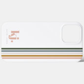 シャレたレトロストライプモノグラム  Case-Mate iPhoneケース (裏面 (横))