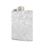 シャレオツ エレガント ゴージャス 白い疑似ラメ フラスク (左)