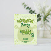 シャレックにインスパイアされた誕生日招待状 | 遥か遠いアウェー ポストカード (スタンド正面)