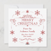 シャレーウィンターホリデーパーティーまたはエレースキーカクテル シーズンカード (裏面)