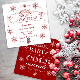 シャレーウィンターホリデーパーティーまたはエレースキーカクテル シーズンカード