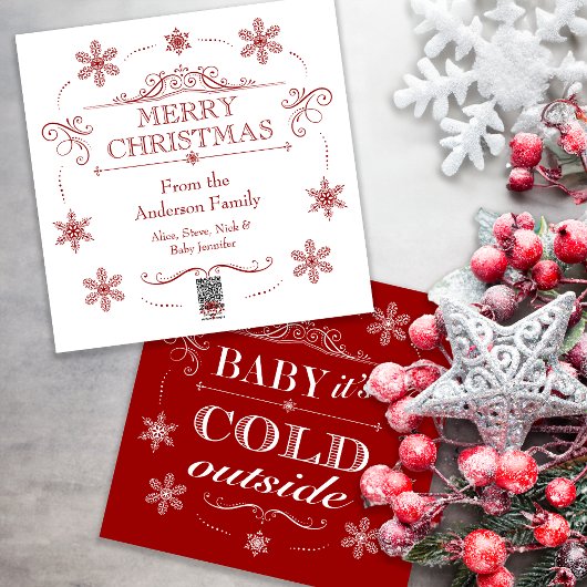 シャレーウィンターホリデーパーティーまたはエレースキーカクテル シーズンカード