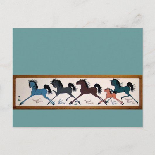 シャレーポップ・アートのホースムラル ポストカード (正面)