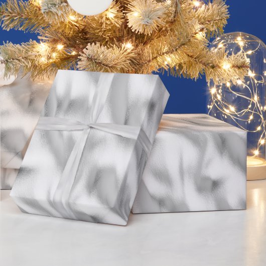 シャレ感シルバークリスマス ラッピングペーパー (クリスマス)