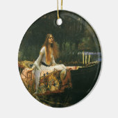 シャロットのレディーオンボートbyジョン・ウィリアム・ウォーターハウス セラミックオーナメント (左)