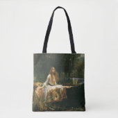 シャロットのレディーオンボートbyジョン・ウィリアム・ウォーターハウス トートバッグ (正面)