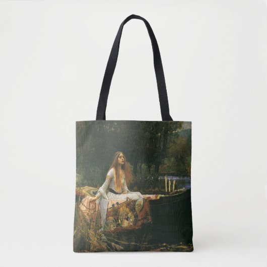 シャロットのレディーオンボートbyジョン・ウィリアム・ウォーターハウス トートバッグ (正面)