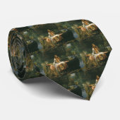 シャロットのレディーオンボートbyジョン・ウィリアム・ウォーターハウス ネクタイ (ロール)