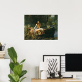 シャロットのレディーオンボートbyジョン・ウィリアム・ウォーターハウス ポスター (ホームオフィス)