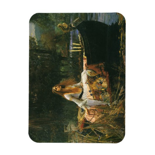 シャロットのレディーオンボートbyジョン・ウィリアム・ウォーターハウス マグネット (縦)