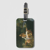 シャロットのレディーオンボートbyジョン・ウィリアム・ウォーターハウス ラゲッジタグ (正面縦)