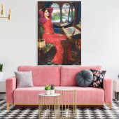 シャロットのレディ・バイ・ジョン・ウィリアム・ウォーターハウス キャンバスプリント (インサイチュ (リビング))