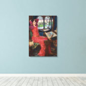 シャロットのレディ・バイ・ジョン・ウィリアム・ウォーターハウス キャンバスプリント (インサイチュ (ウッドフロア))