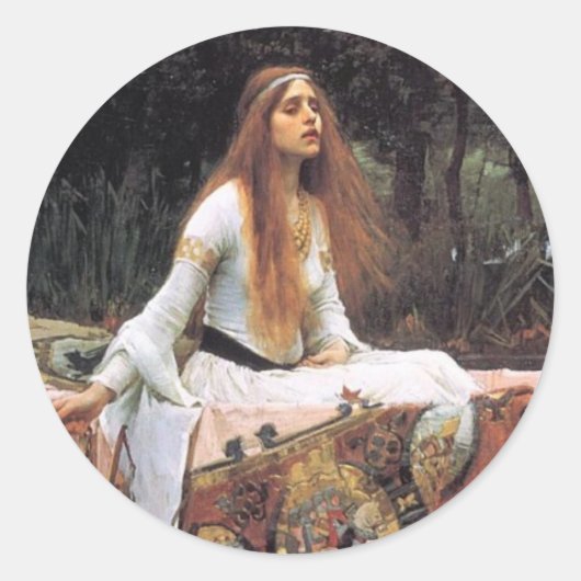 シャロットの女性ステッカー ラウンドシール (正面)