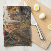 シャロットの女性1888ジョン・ウィリアム・ウォーターハウス キッチンタオル (四つ折り)