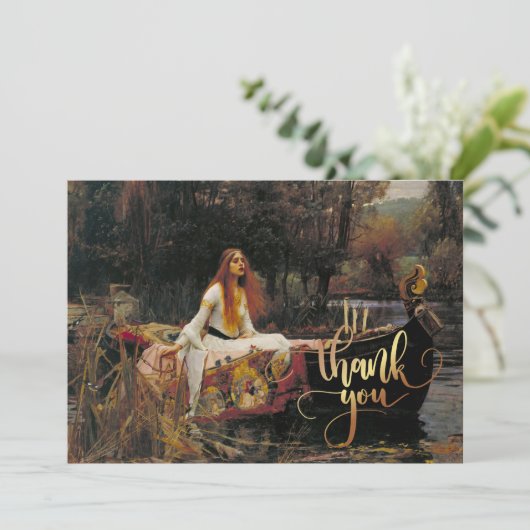 シャロットの女性1888ジョン・ウィリアム・ウォーターハウス サンキューカード (スタンド正面)