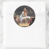 "シャロットの女性"プレラファエリート蔵書票 ラウンドシール (バッグ)