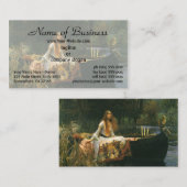 シャロットの女性(船に乗る)by JW Waterhouse 名刺 (正面/裏面)