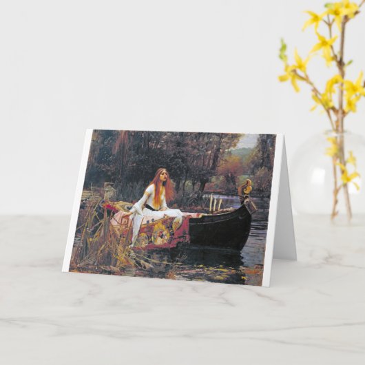 シャロットの婦人、ジョン・ウィリアム・ウォーターハウス カード (黄色い花)