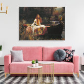 シャロットの婦人、ジョン・ウィリアム・ウォーターハウス キャンバスプリント (インサイチュ (リビング))