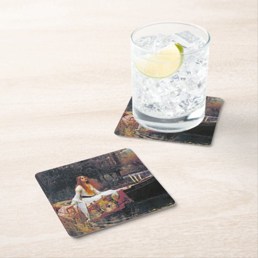 シャロットの婦人、ジョン・ウィリアム・ウォーターハウス スクエアペーパーコースター (インサイチュ)
