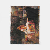 シャロットの婦人(中世美しい) フリースブランケット (正面)