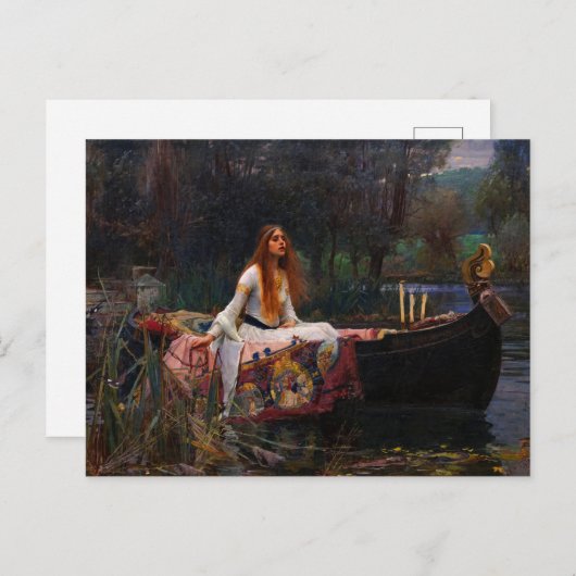 シャロットの婦人byジョン・ウィリアム・ウォーターハウス インビテーションポストカード (正面/裏面)