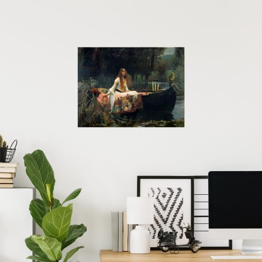 シャロットの婦人byジョン・ウィリアム・ウォーターハウス ポスター (ホームオフィス)