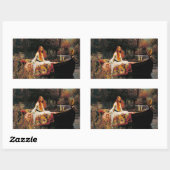 シャロットの婦人c.1888バイジョンウォーターハウス 長方形シール (シート)