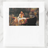 シャロットの婦人c.1888バイジョンウォーターハウス 長方形シール (バッグ)