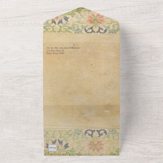 シャロットフェアヤテール結婚ズの婦人 オールインワン招待状 (外側)