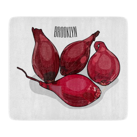 シャロット漫画イラストレーション カッティングボード (正面)