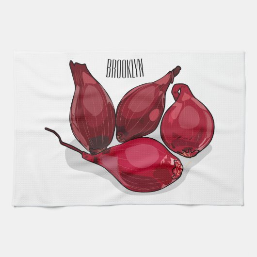 シャロット漫画イラストレーション キッチンタオル (横)