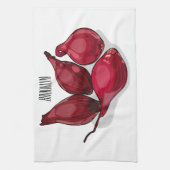 シャロット漫画イラストレーション キッチンタオル (縦)