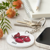 シャロット漫画イラストレーション キーホルダー (正面右)