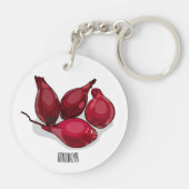 シャロット漫画イラストレーション キーホルダー (裏面)