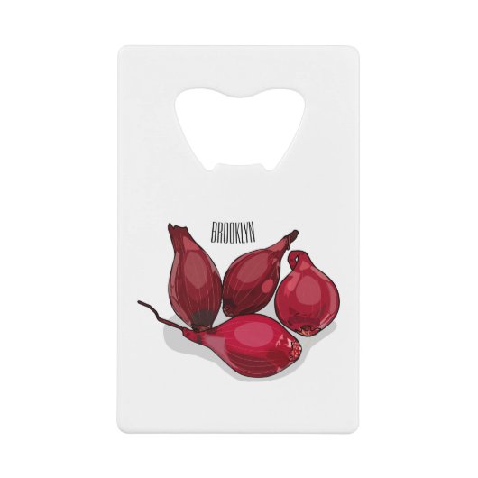 シャロット漫画イラストレーション クレジットカード栓抜き (正面)